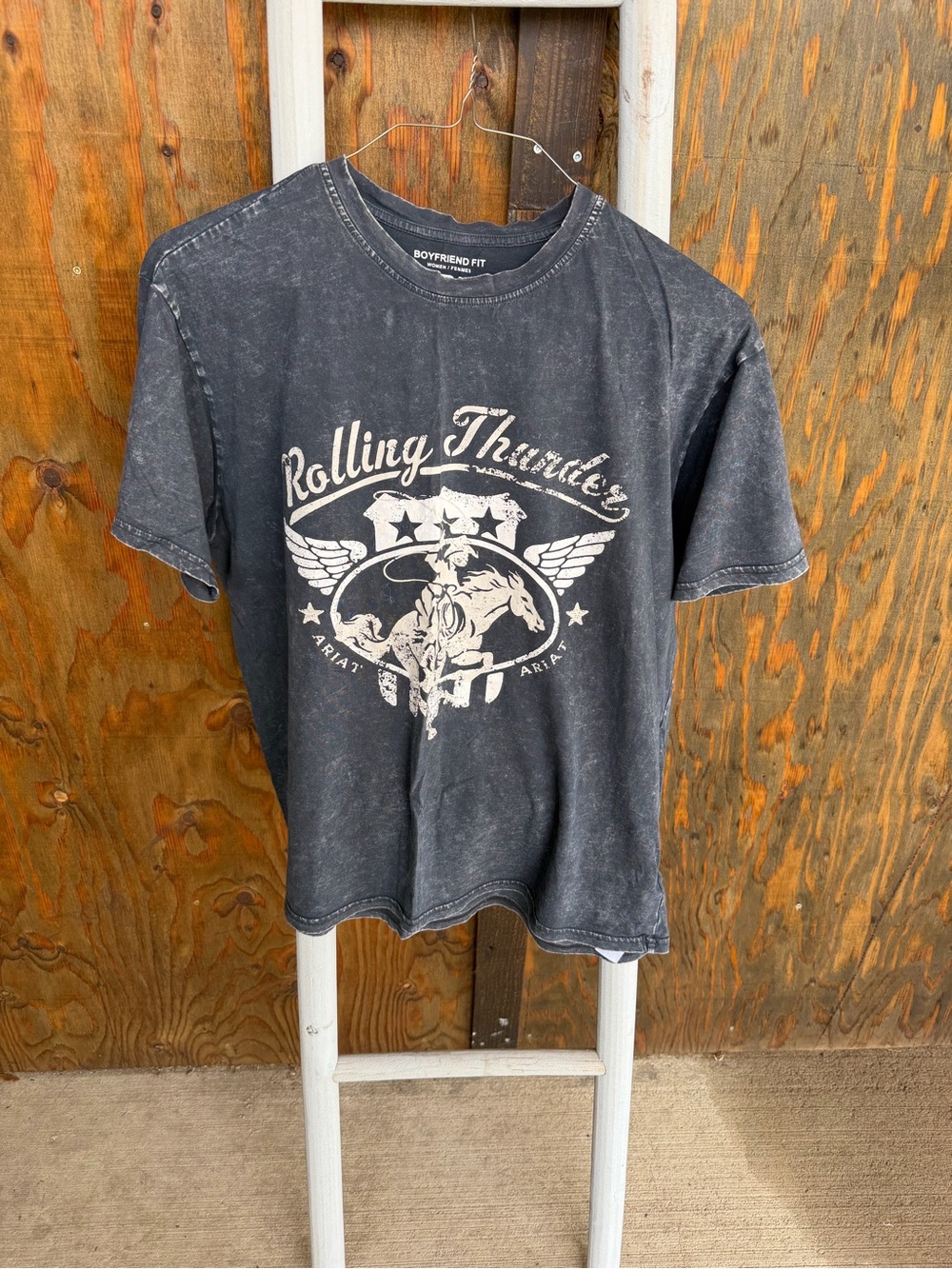 Ariat Washed Black Boyfriend Fit Graphic Tee
